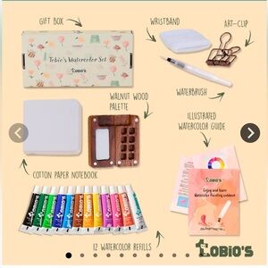 Tobios watercolor set with extra notebook